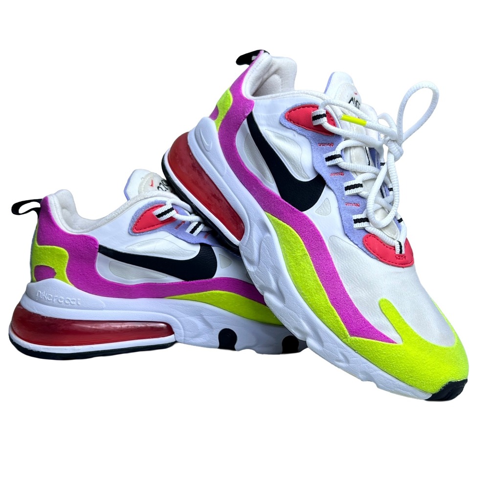 Women's Nike Air Max 270 React Sneakers Multi-Color 7.5 Streetwear Modern